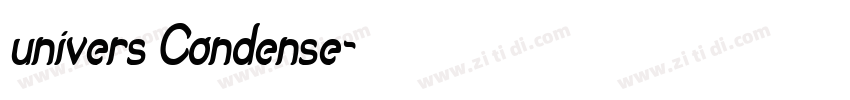 univers Condense字体转换